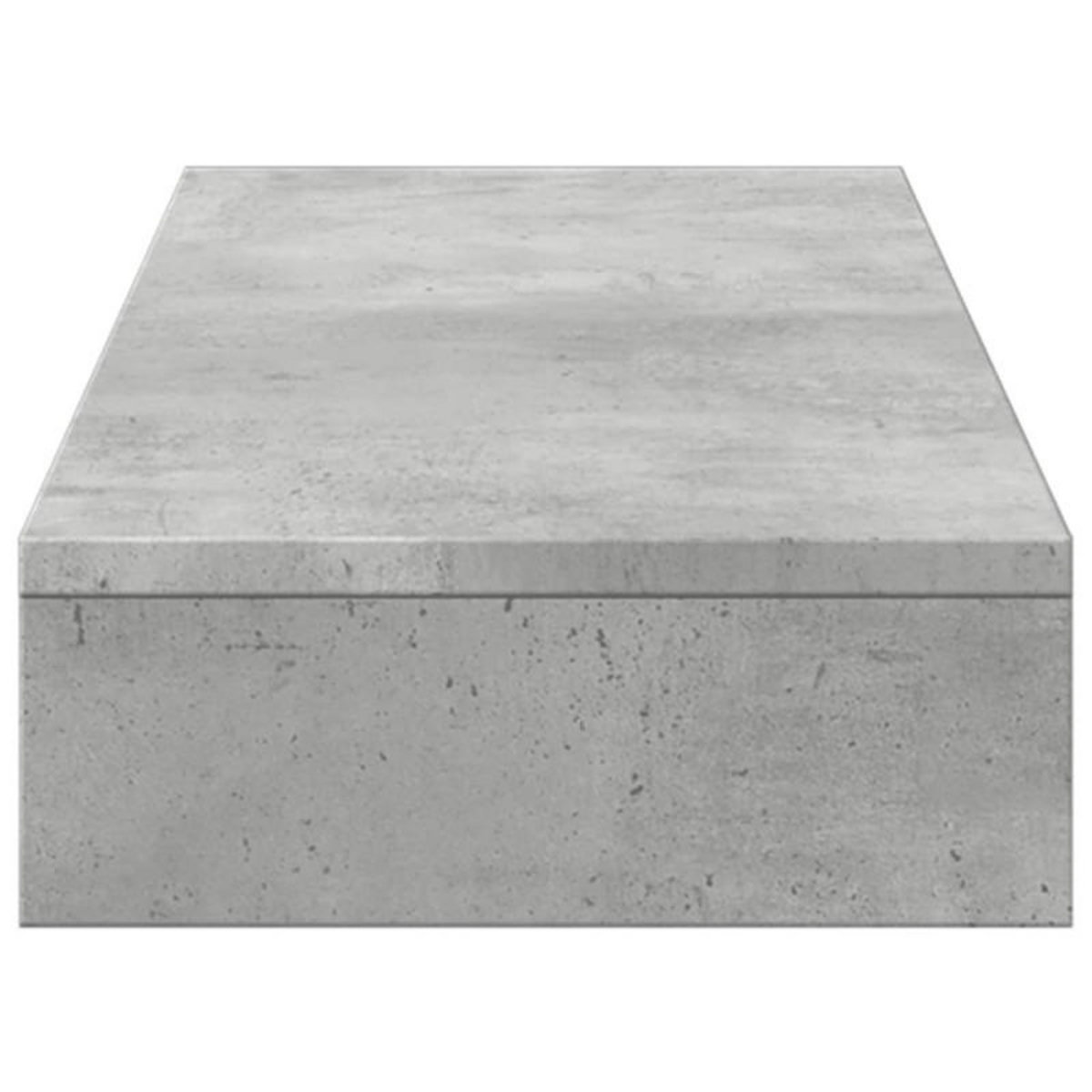 VIDAXL Support de moniteur gris béton 100x27x10 cm bois d ingénierie