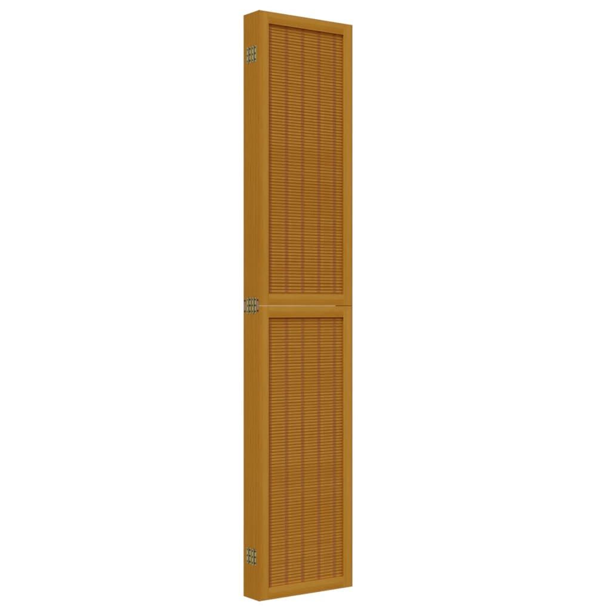 Voir la diapositive 5 : VIDAXL Cloison de separation 6 panneaux marron bois paulownia massif