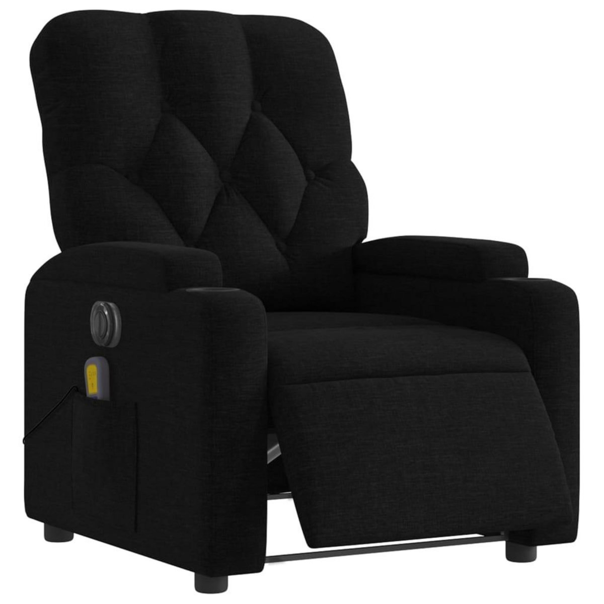 VIDAXL Fauteuil de massage inclinable electrique Noir Tissu