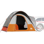VIDAXL Tente de voiture 4 personnes gris et orange impermeable