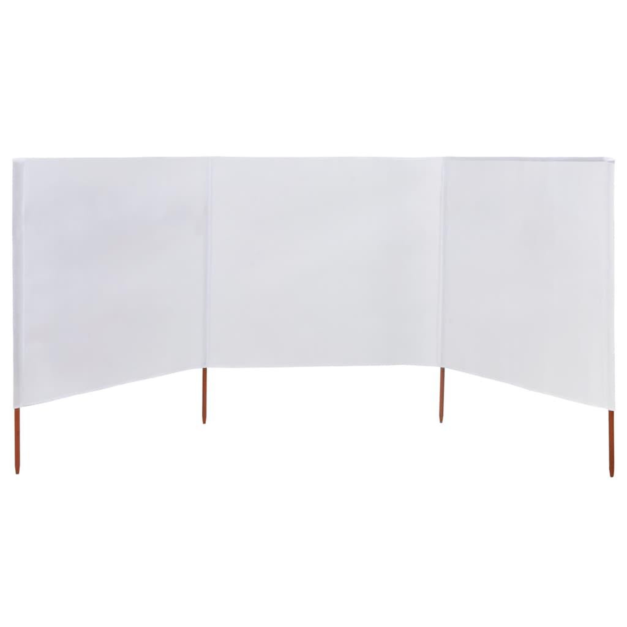 Voir la diapositive 3 : VIDAXL Paravent 3 panneaux Tissu 400 x 160 cm Blanc sable