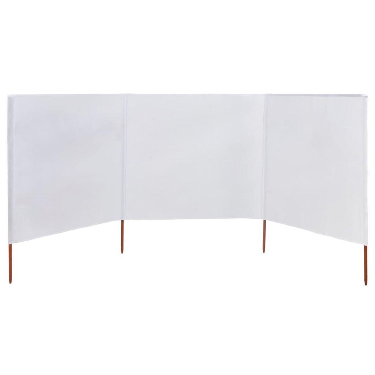 VIDAXL Paravent 3 panneaux Tissu 400 x 160 cm Blanc sable