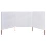 Voir la diapositive 3 : VIDAXL Paravent 3 panneaux Tissu 400 x 160 cm Blanc sable