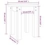 Voir la diapositive 6 : VIDAXL Table basse Marron miel Ø 35x35 cm Bois massif de pin