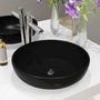 Voir la diapositive 1 : VIDAXL Lavabo rond ceramique noir 42x12 cm