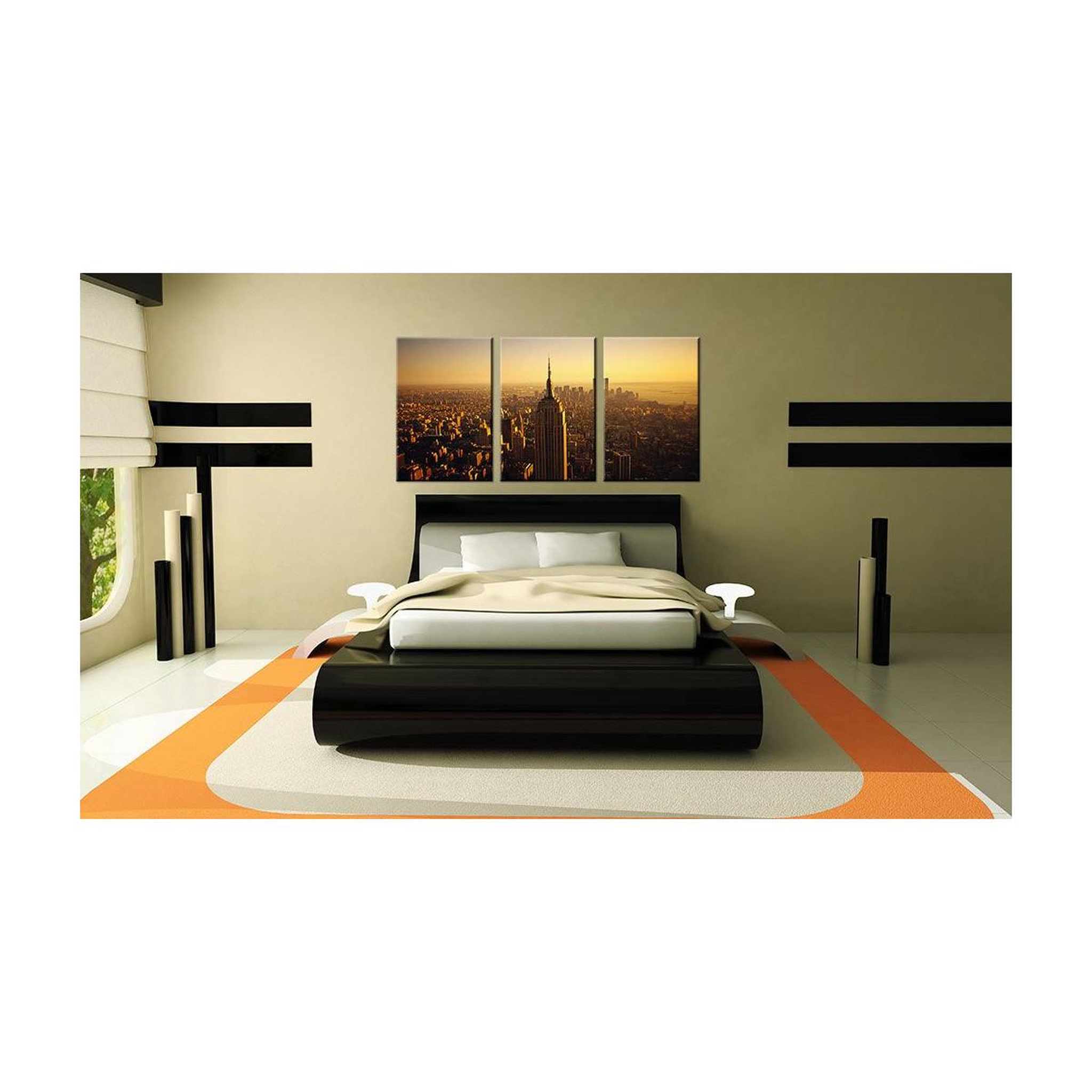 Voir la diapositive 2 : Paris Prix Tableau imprimé  new york  60x120cm