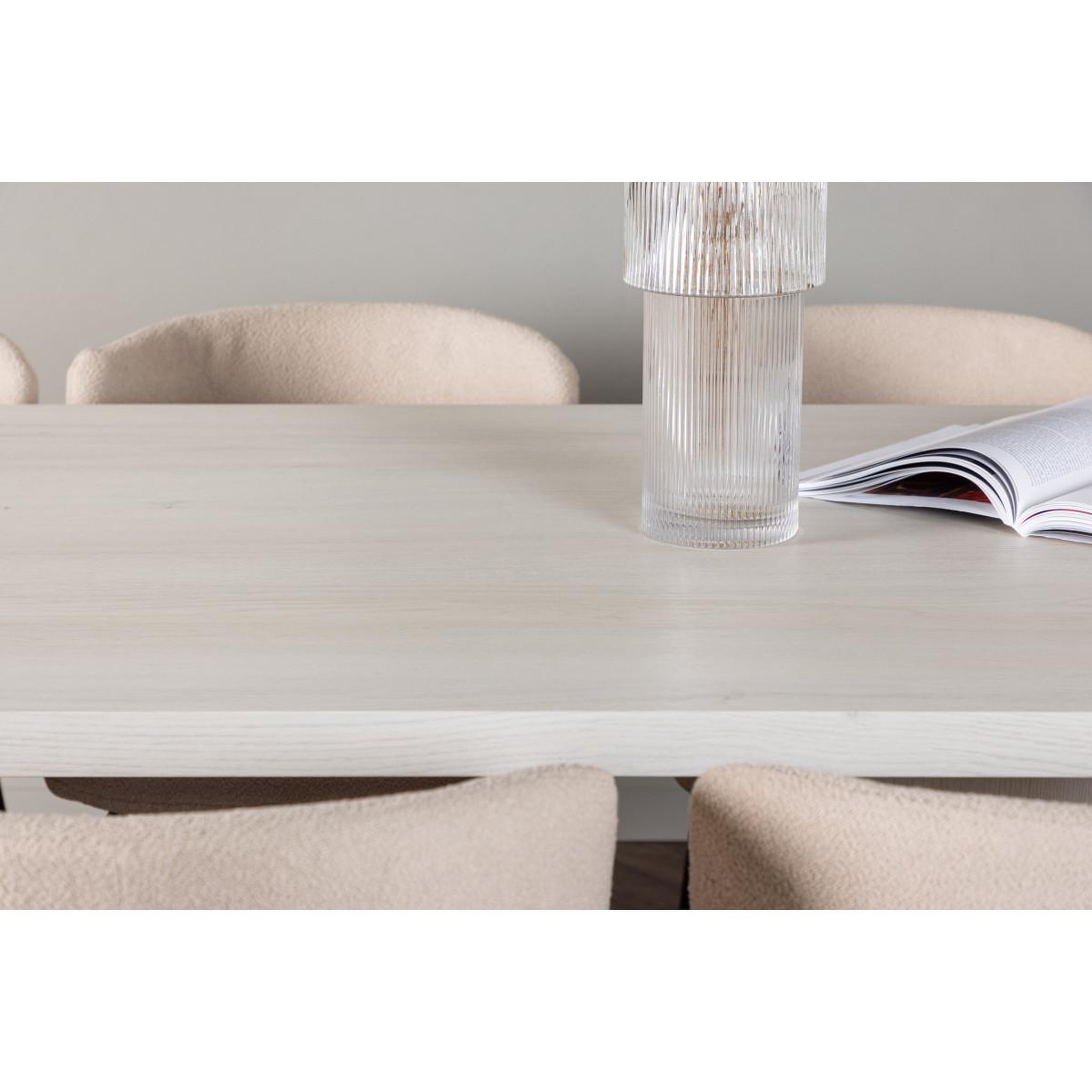 Voir la diapositive 6 : Paris Prix Ensemble table à manger & 6 chaises  olga & modesto  200cm naturel & beige