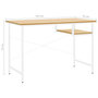 Voir la diapositive 6 : VIDAXL Bureau d'ordinateur Blanc/chene clair 105x55x72 cm MDF et metal