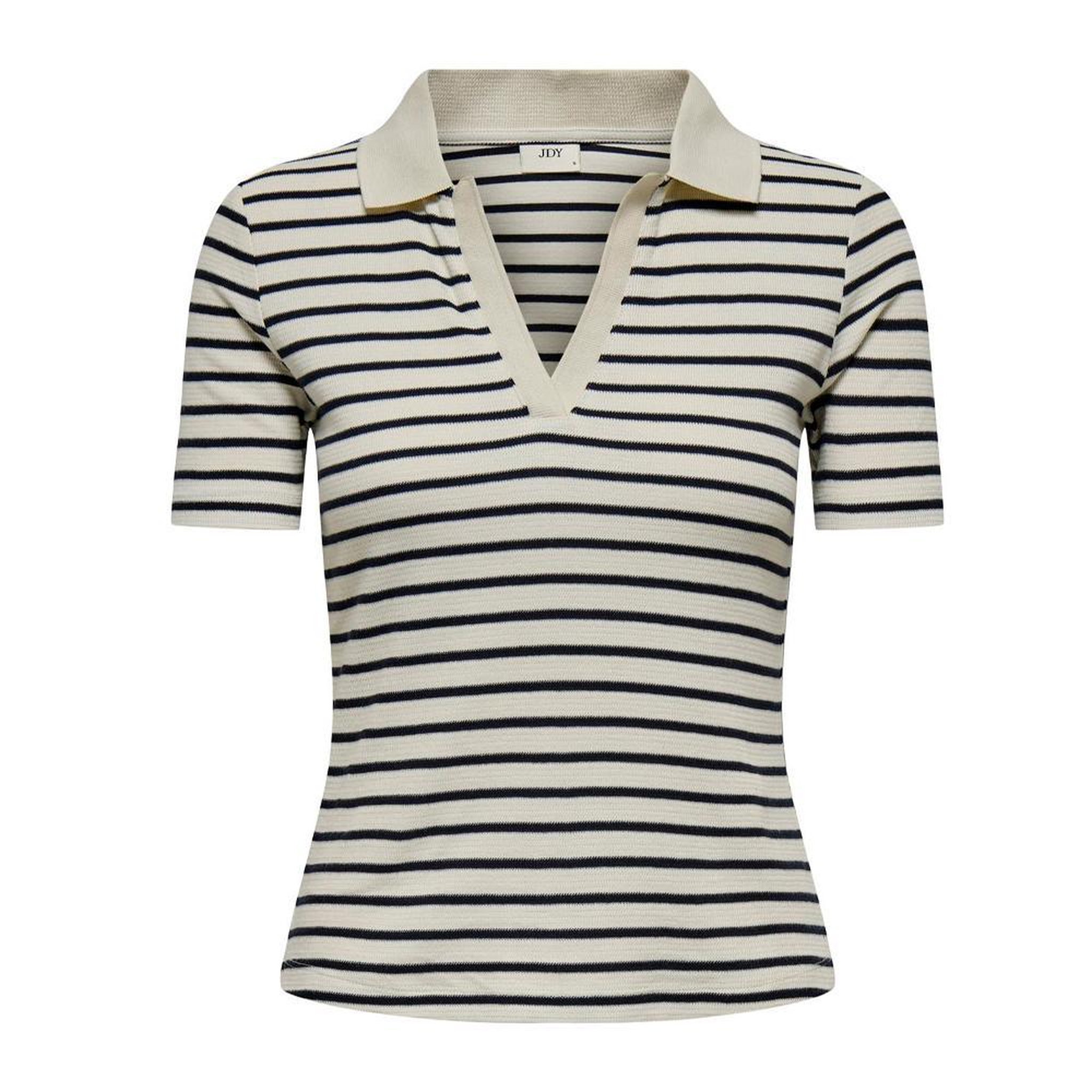 JACQUELINE DE YONG T-Shirt Beige/Marine Femme JDY Roma. Coloris disponibles : Bleu