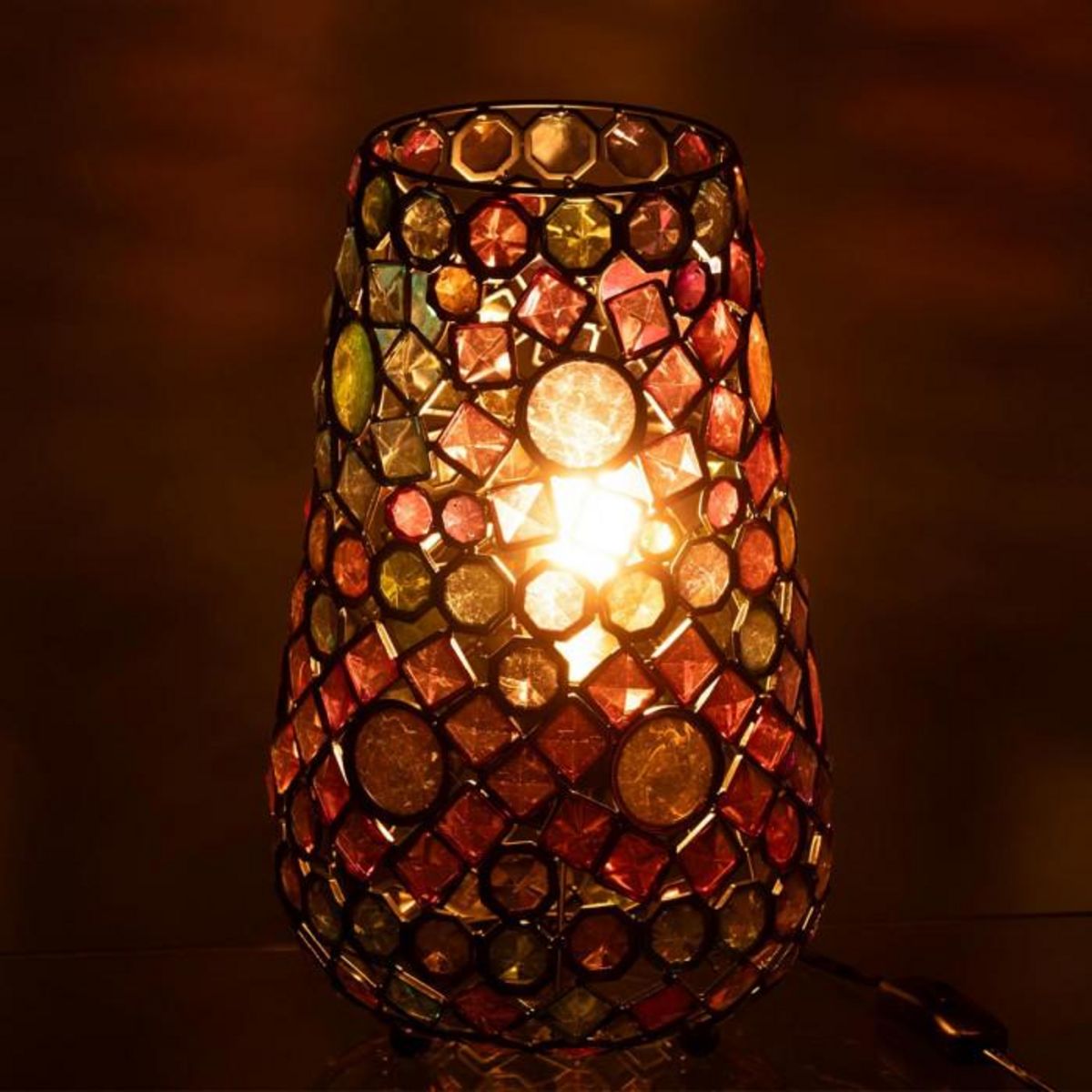 Paris Prix Lampe à Poser en Métal  Festive  35cm Multicolore