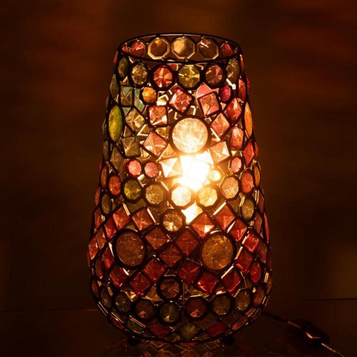 Paris Prix Lampe à Poser en Métal  Festive  35cm Multicolore