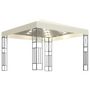 Voir la diapositive 2 : VIDAXL Tonnelle avec guirlande lumineuse a LED 3x3 m Creme Tissu