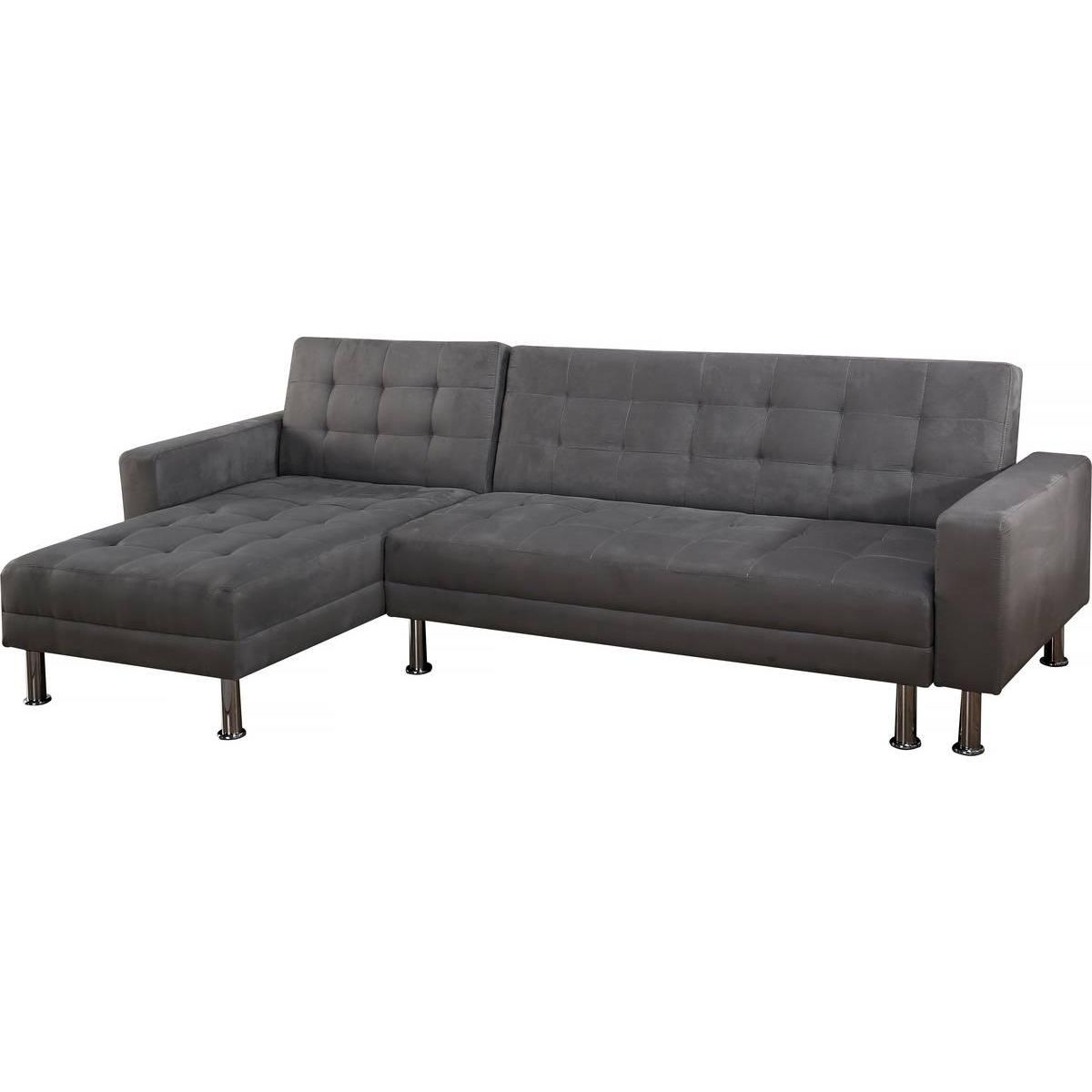 Habitat et Jardin Canapé d'angle convertible et réversible  Theo - 4 places - Gris