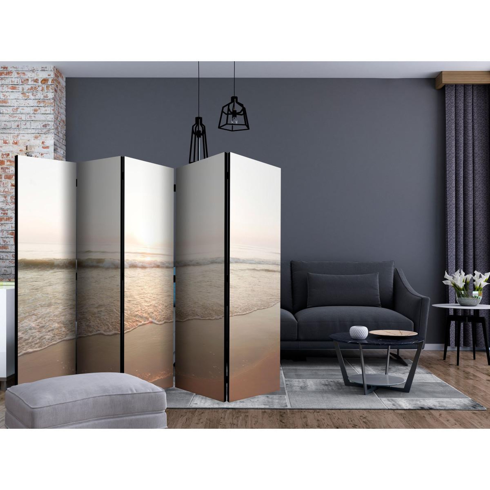 Voir la diapositive 2 : Paris Prix Paravent 5 volets  magnificent morning  172x225cm