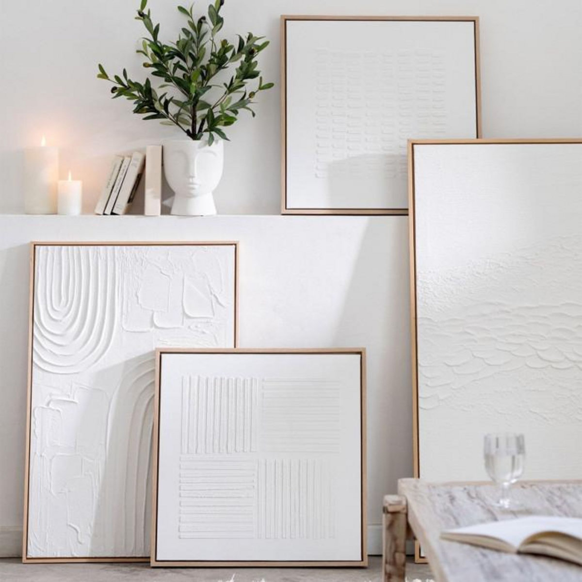 Paris Prix Tableau Déco  Lauwra  80x120cm Blanc