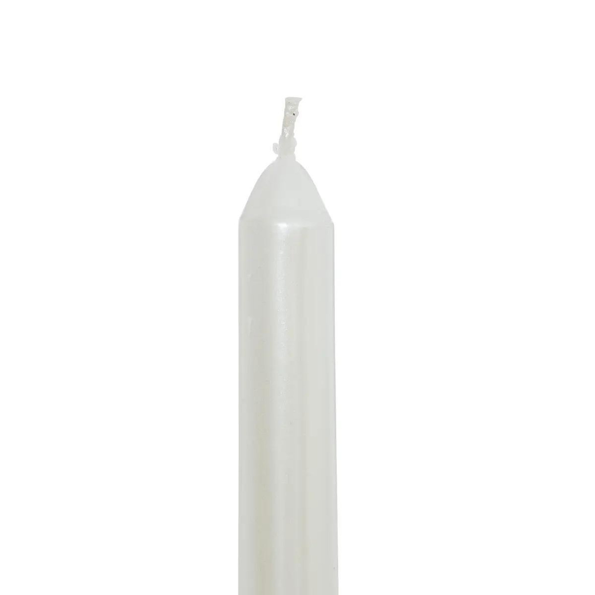 Voir la diapositive 2 : ATMOSPHERA Lot de 4 bougies bâton  satin  25cm blanc