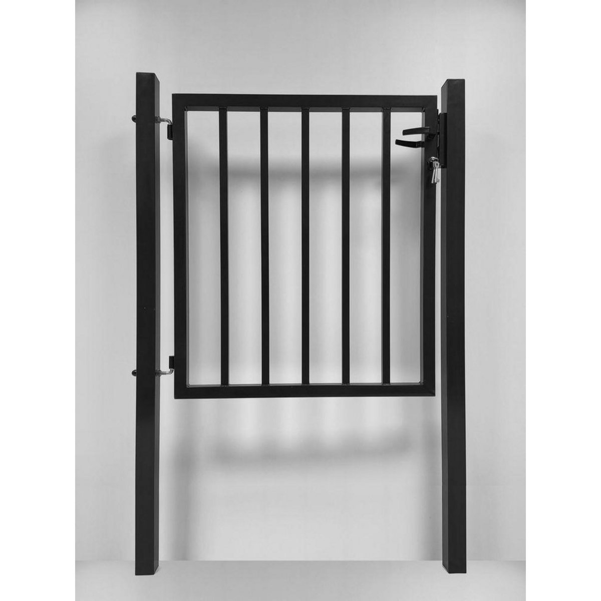 CENTRALE BRICO Portillon barreaudé GRIS - H. 1,75 x L. 1,00 m + serrure