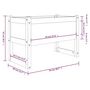 Voir la diapositive 6 : VIDAXL Jardiniere Blanc 78x40x52 cm Bois massif de pin