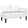 Voir la diapositive 2 : VIDAXL Chaise longue avec coussins blanc similicuir