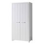 Voir la diapositive 5 : Paris Prix Pack - Lit Enfant, Sommier, Chevet & Armoire  Erik  90x200cm Blanc