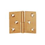 NOTRE SELECTION Paumelle laiton poli 60x40mm droite nœud de 6mm axe acier PO6140S10