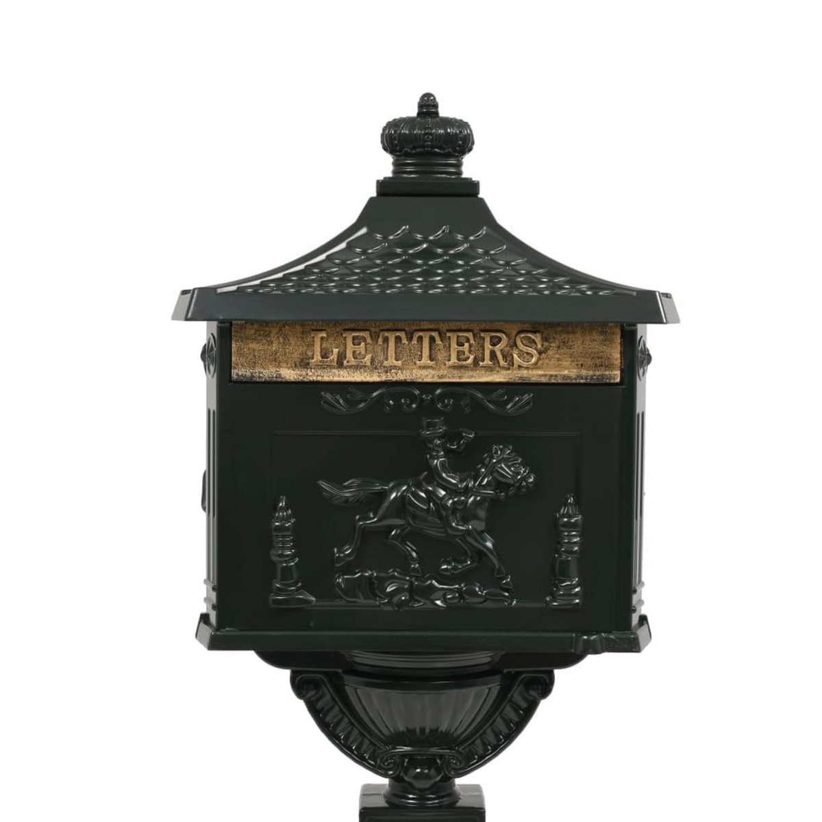 VIDAXL Boîte aux lettres sur pied Aluminium Vintage Antirouille Vert