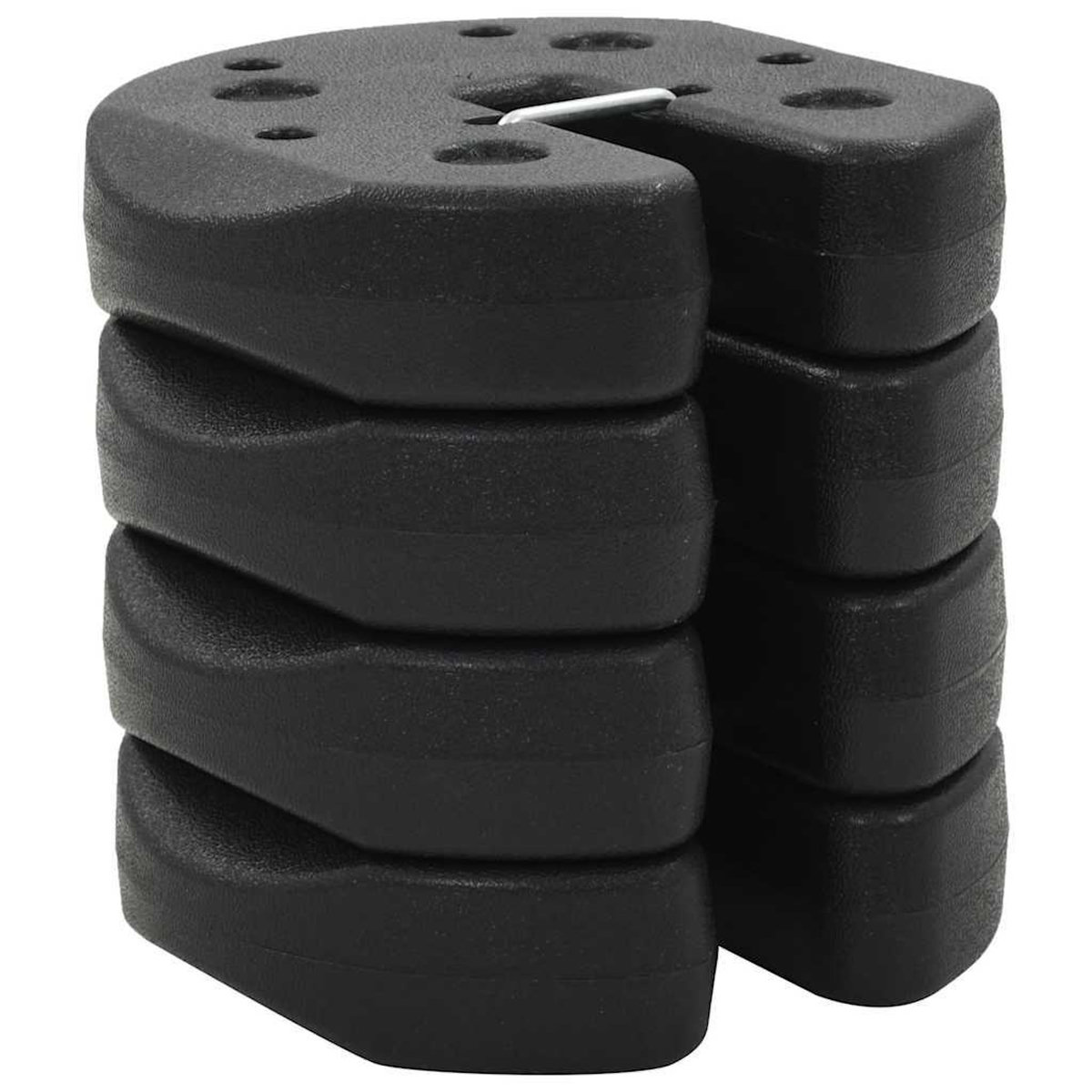 VIDAXL Poids pour belvedere 4 pcs Noir 220x50 mm Beton