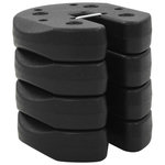 VIDAXL Poids pour belvedere 4 pcs Noir 220x50 mm Beton