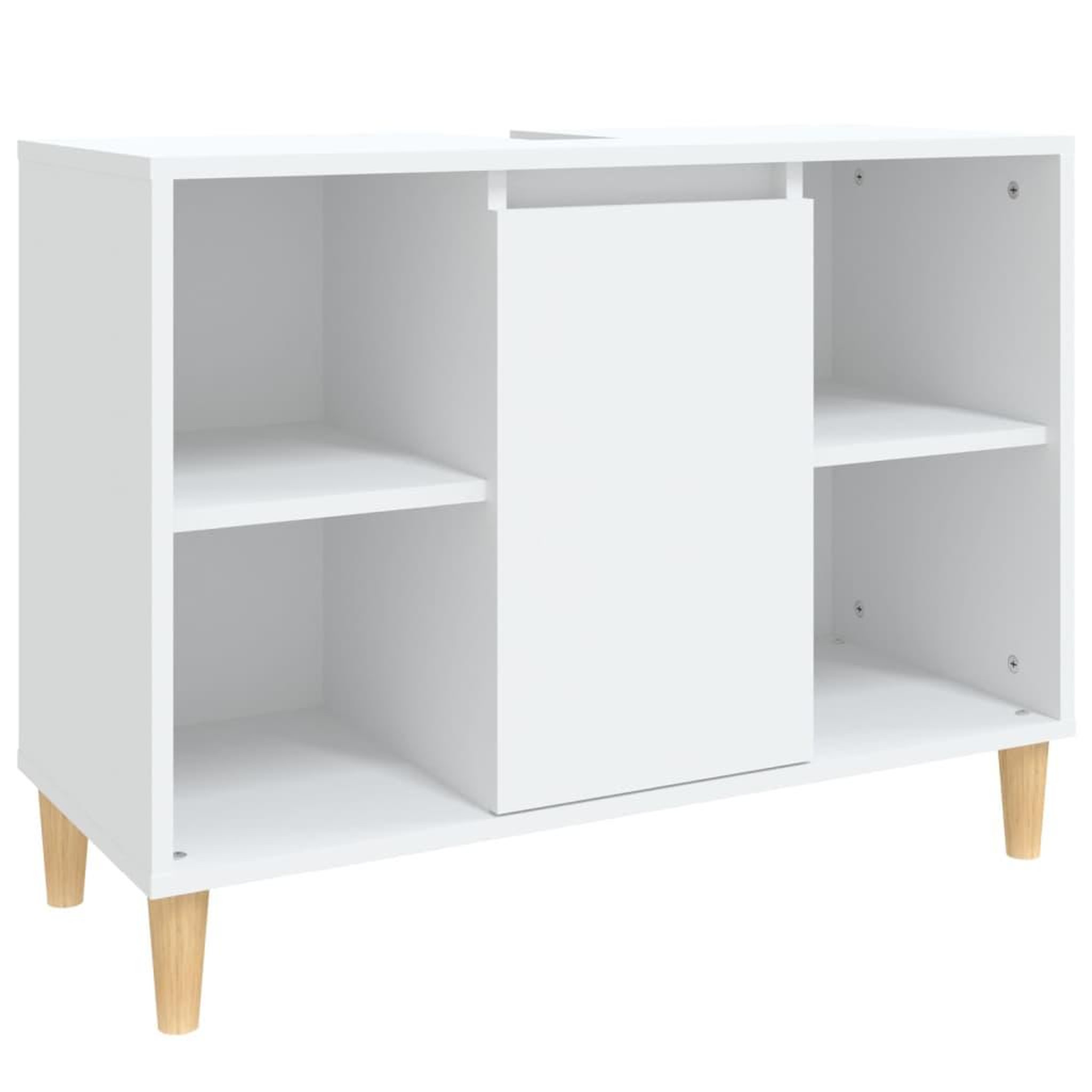 Voir la diapositive 2 : VIDAXL Meuble d'evier blanc 80x33x60 cm bois d'ingenierie