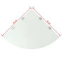 Voir la diapositive 6 : VIDAXL Etagere de coin avec supports chromes Verre Blanc 45 x 45 cm