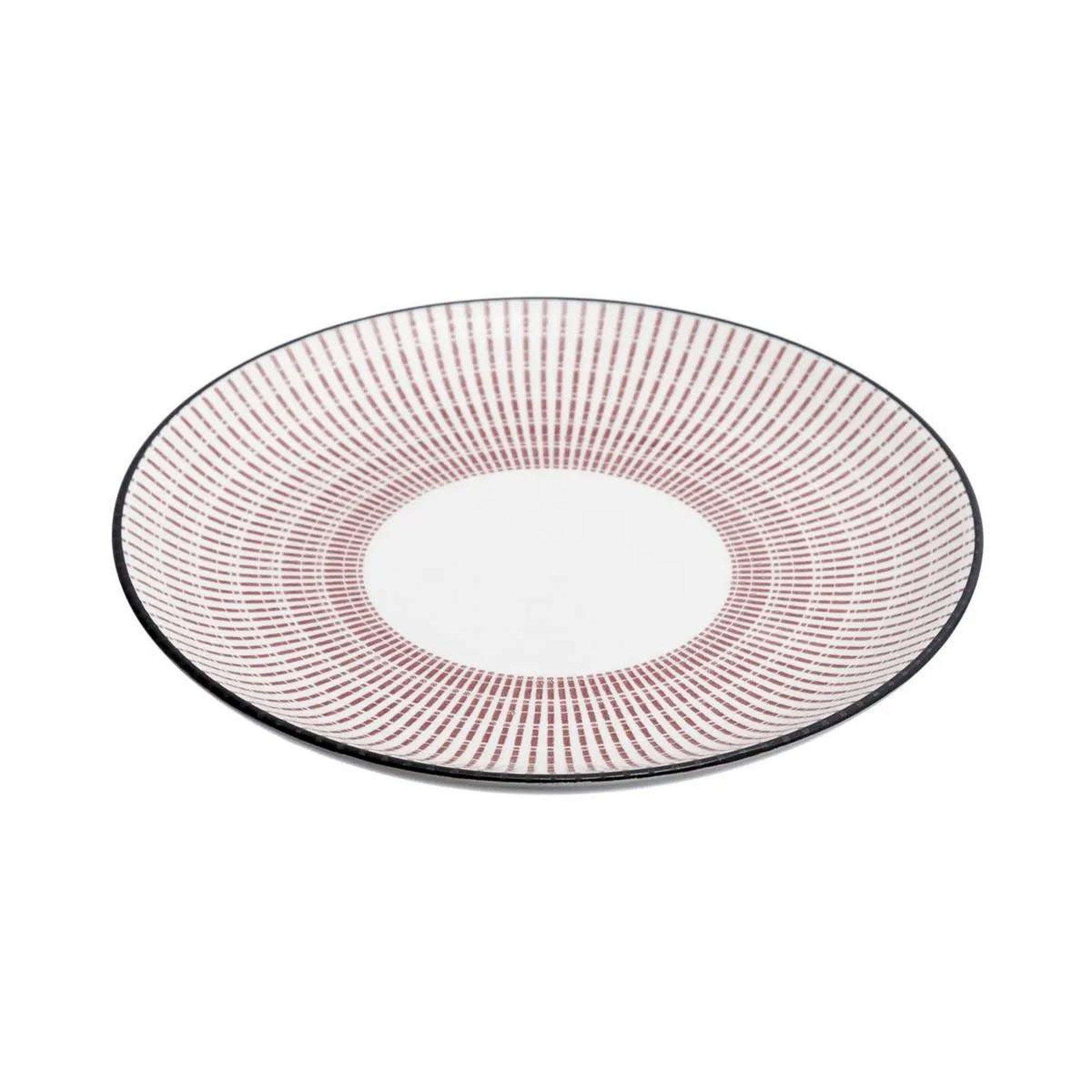 Voir la diapositive 3 : SECRET DE GOURMET Lot de 6 assiettes à dessert porcelaine  lunis  19cm rouge