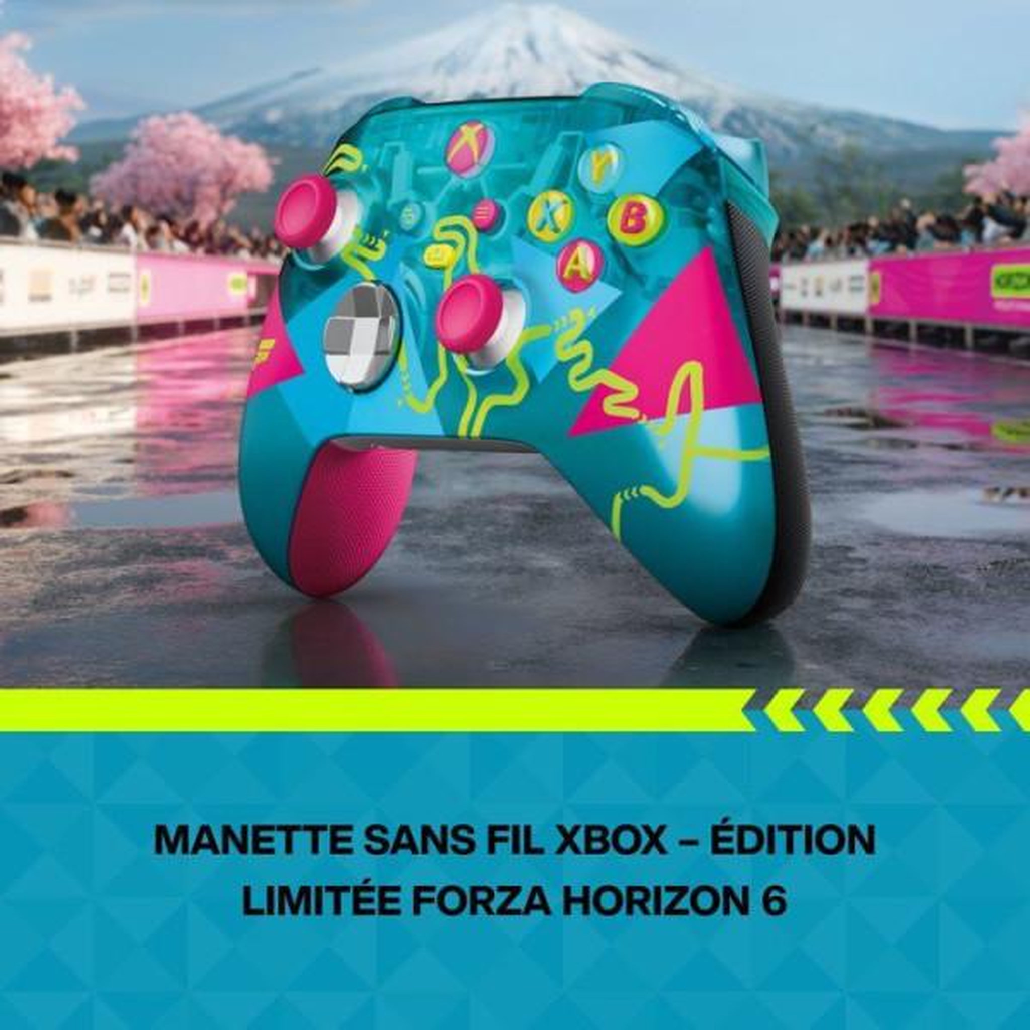 Voir la diapositive 2 : MICROSOFT Manette sans fil – Xbox – Édition limitée Forza Horizon 6 – Sans fil – Compatible Xbox Series X|S, Xbox One, PC et Clo