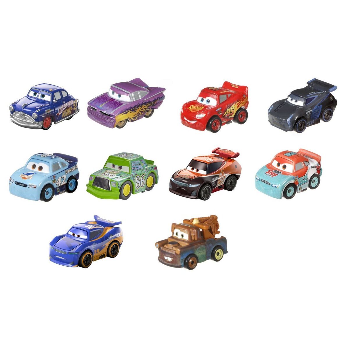 MATTEL Coffret de 10 mini-véhicules Disney Pixar Cars