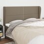 Voir la diapositive 1 : VIDAXL Tete de lit avec oreilles Taupe 203x23x118/128 cm Tissu