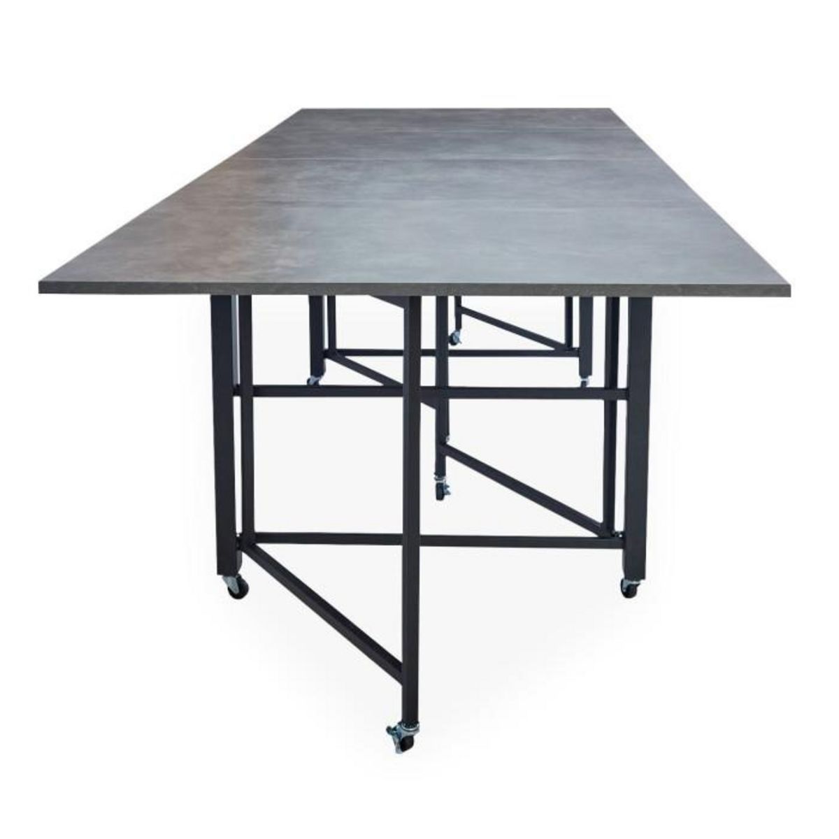 Paris Prix Table Console Extensible Effet Béton Ciré  Troy  100-300cm Gris