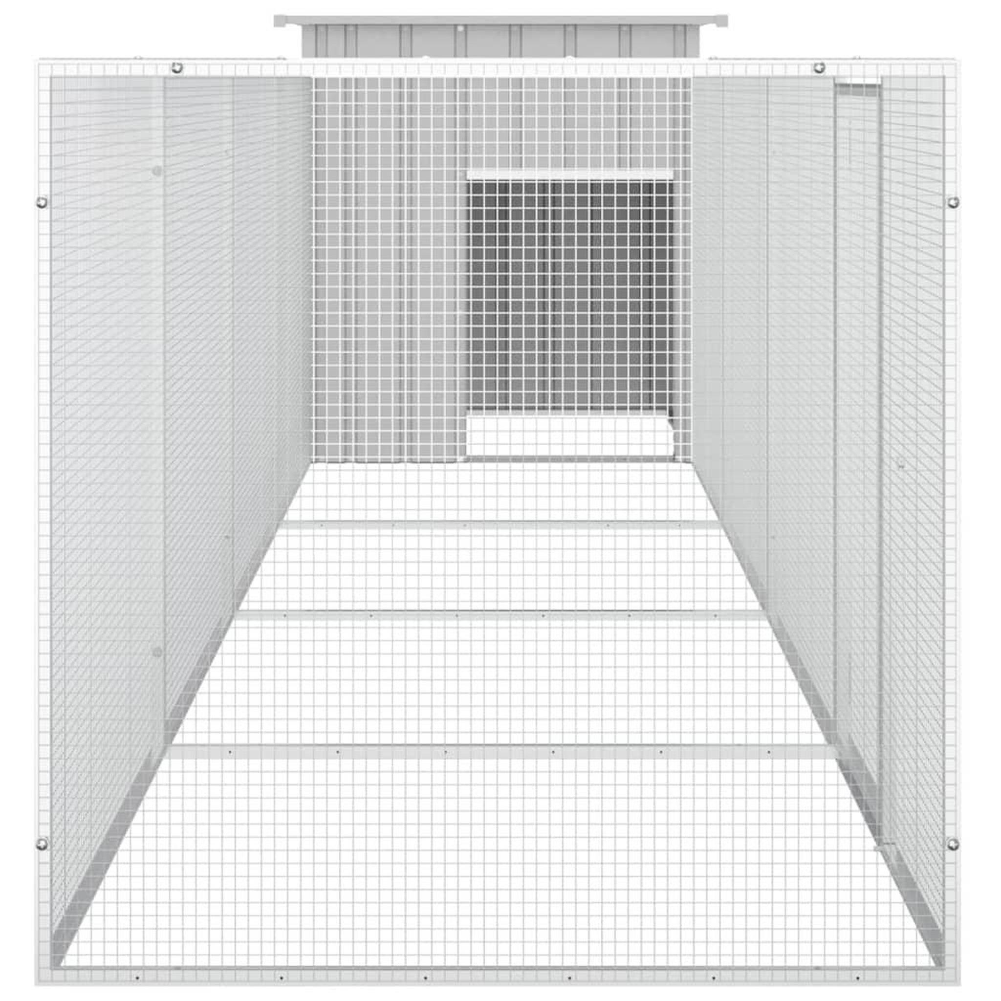 Voir la diapositive 4 : VIDAXL Cage pour poules Gris 500x91x100 cm Acier galvanise