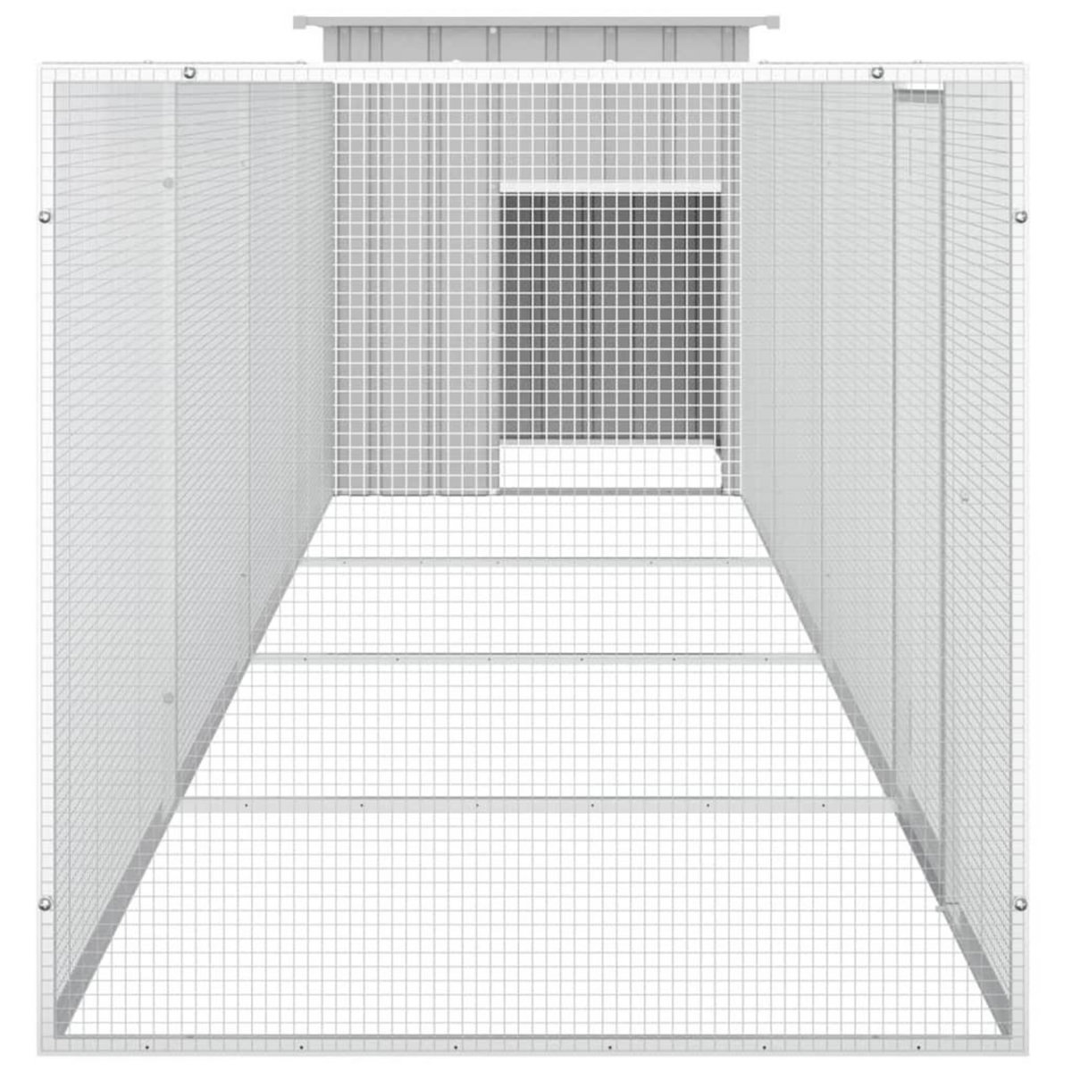 VIDAXL Cage pour poules Gris 500x91x100 cm Acier galvanise