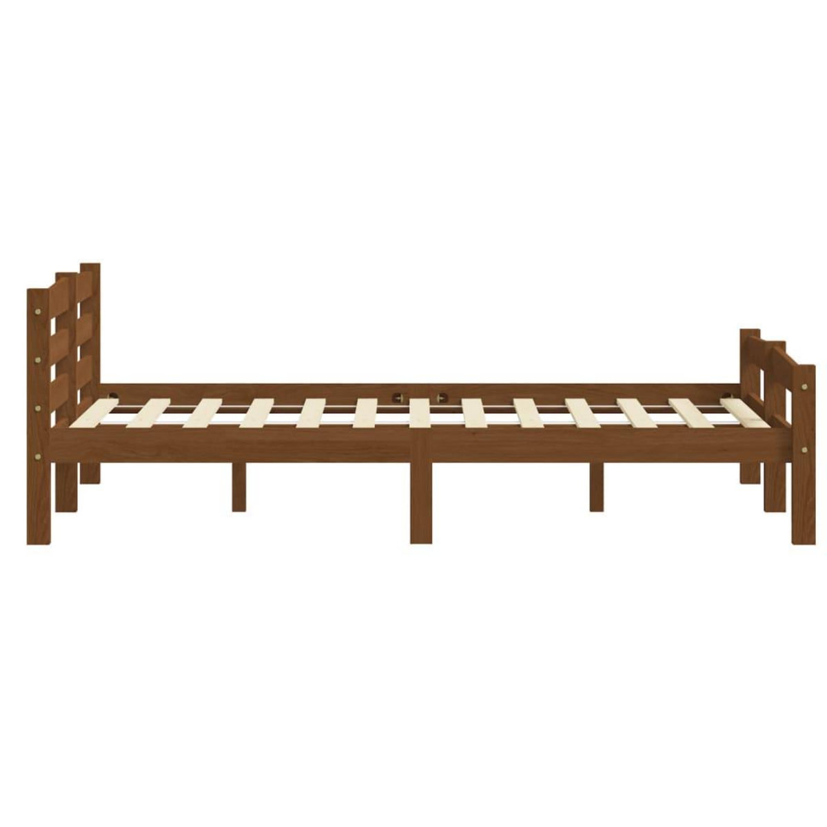 VIDAXL Cadre de lit sans matelas marron miel bois massif pin 180x200cm