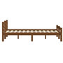 Voir la diapositive 5 : VIDAXL Cadre de lit sans matelas marron miel bois massif pin 180x200cm