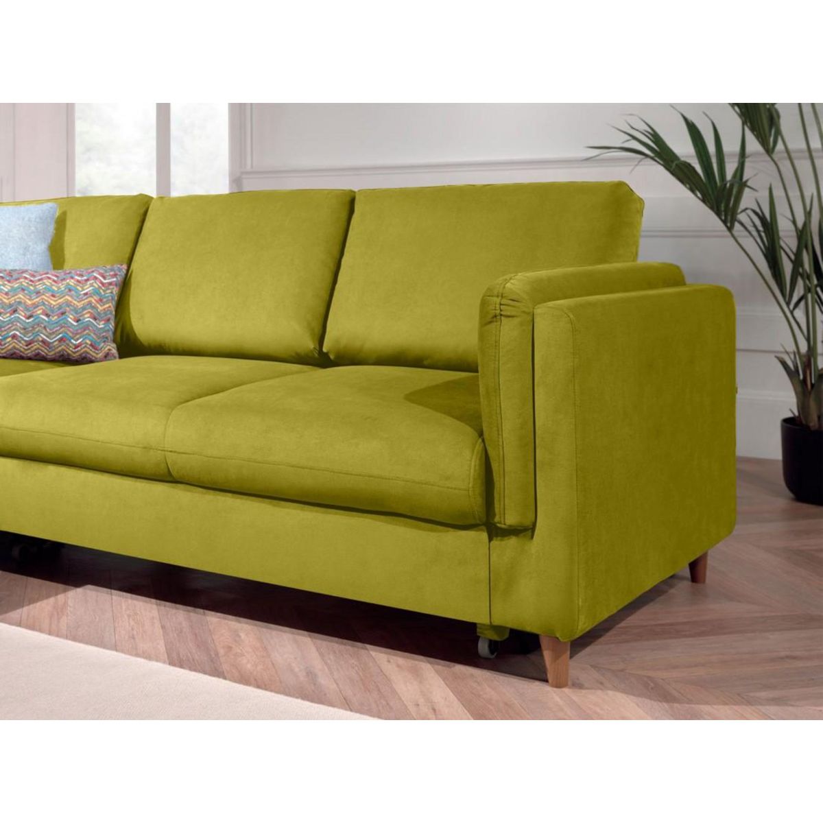 LISA DESIGN Brooke - canapé d'angle gauche - convertible - 5 places - en velours