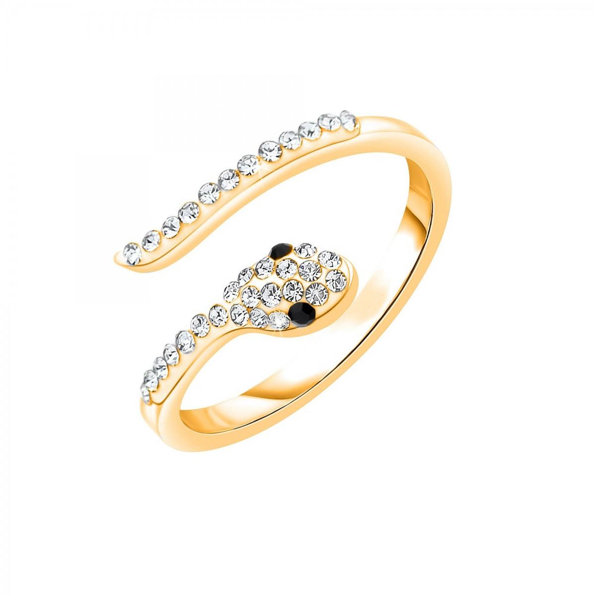 Voir la diapositive 1 : SC CRYSTAL Bague serpent taille 54 SC Crystal ornée de cristaux scintillants