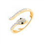 Voir la diapositive 1 : SC CRYSTAL Bague serpent taille 54 SC Crystal ornée de cristaux scintillants