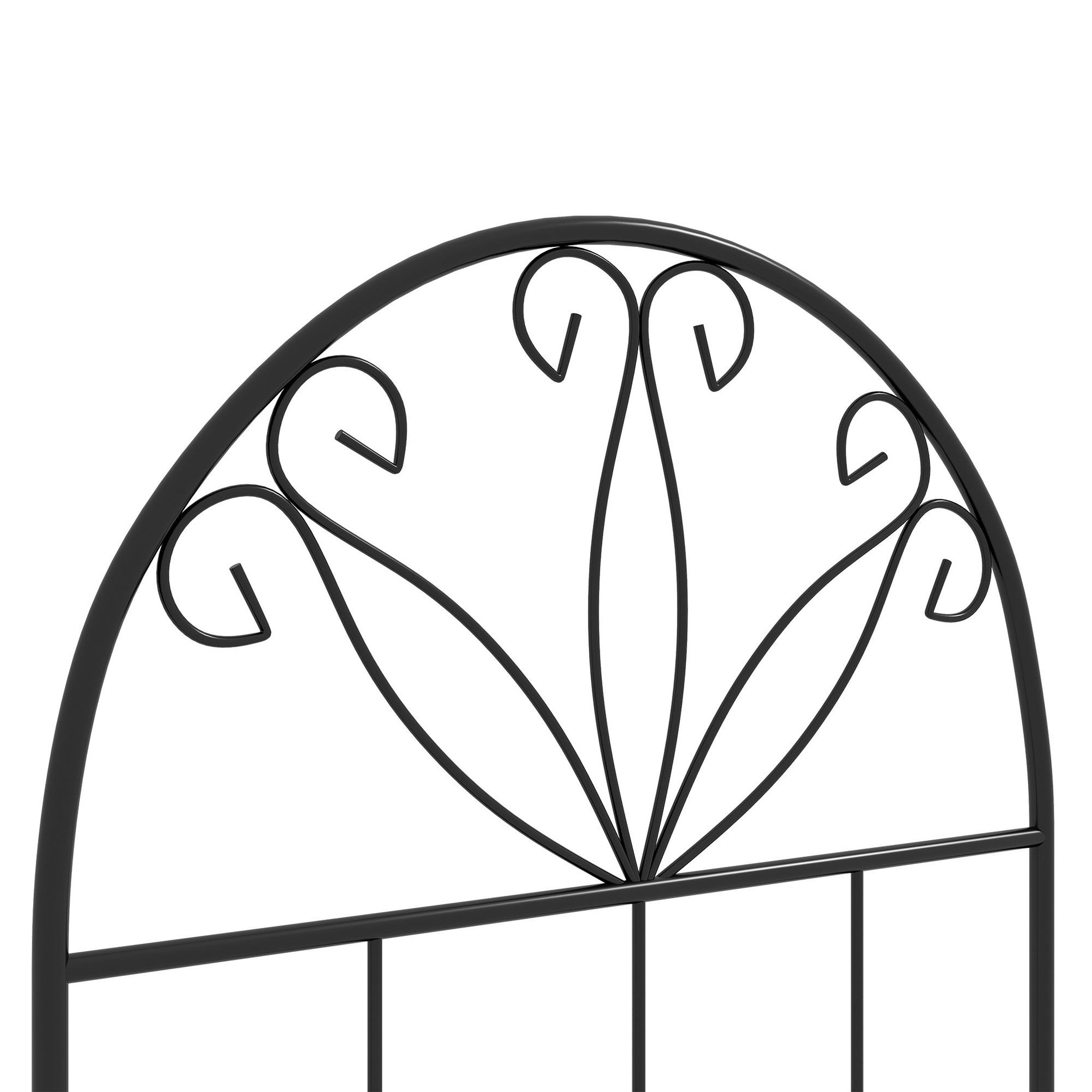 Voir la diapositive 4 : OUTSUNNY Treillis de jardin lot de 2 support pour plantes grimpantes en métal noir
