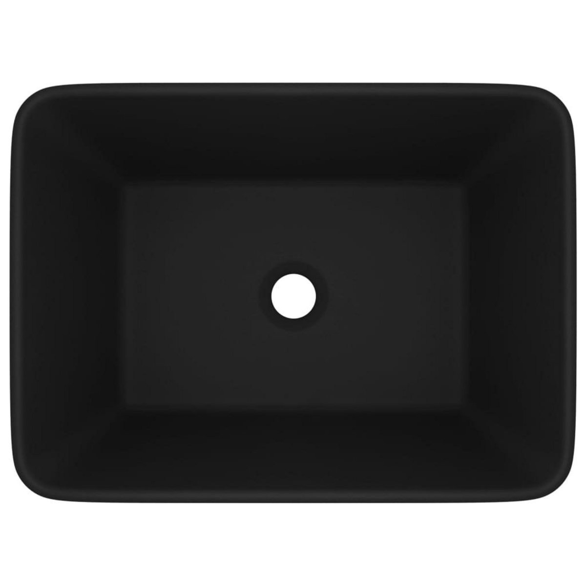 VIDAXL Lavabo de luxe Noir mat 41x30x12 cm Ceramique