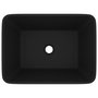 Voir la diapositive 3 : VIDAXL Lavabo de luxe Noir mat 41x30x12 cm Ceramique