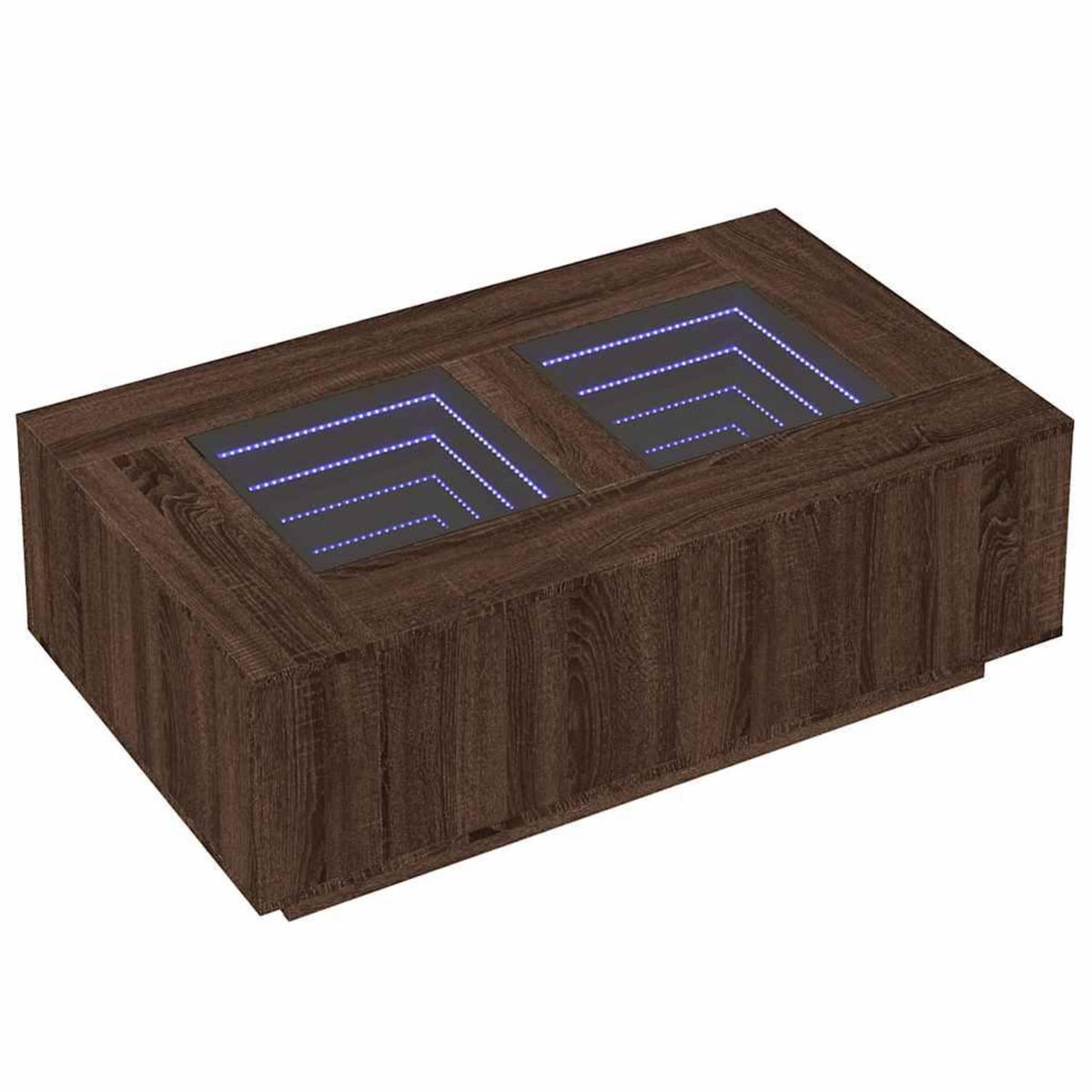 VIDAXL Table basse avec LED infini chene marron 116x69x40 cm