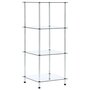 Voir la diapositive 1 : VIDAXL Etagere 4 niveaux Transparent 40x40x100 cm Verre trempe
