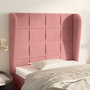 Voir la diapositive 1 : VIDAXL Tete de lit avec oreilles Rose 83x23x118/128 cm Velours