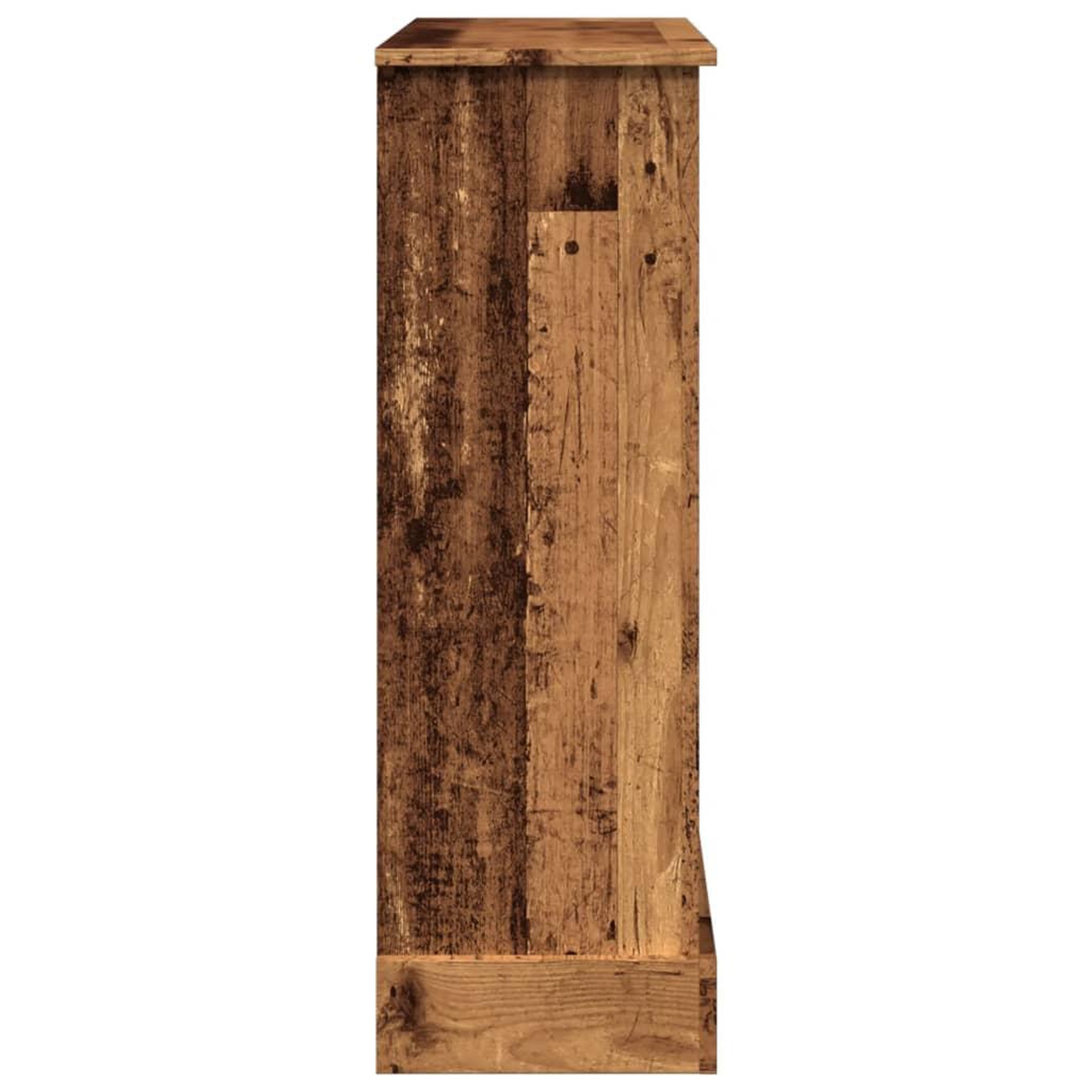Voir la diapositive 5 : VIDAXL Cadre de cheminee vieux bois 90x30x90 cm bois d'ingenierie