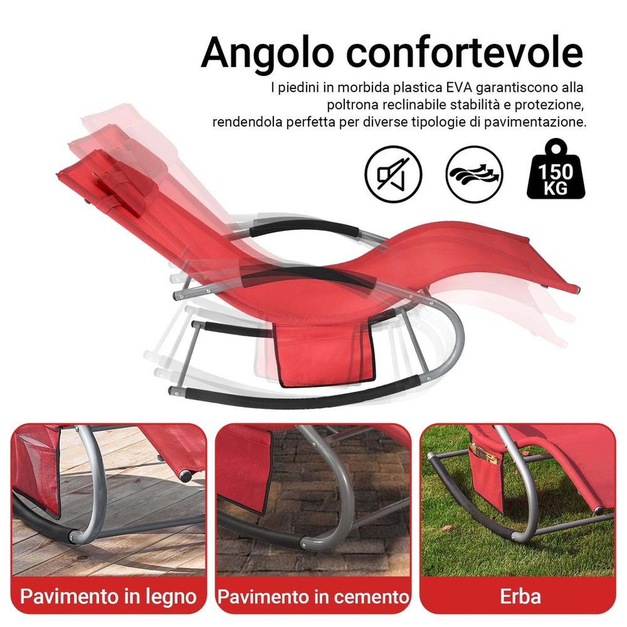 Voir la diapositive 5 : SOBUY SoBuy - Lot de 2 chaises à bascule pour jardin - Moderne - OGS28X2
